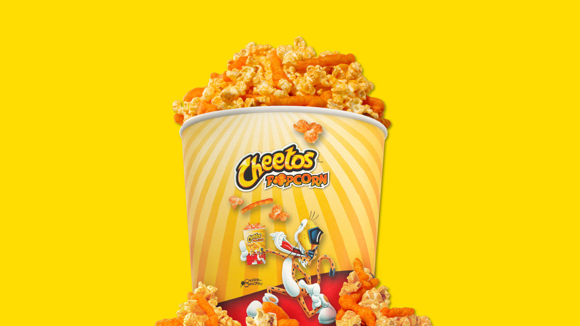 Cheetos Popcorn in a container